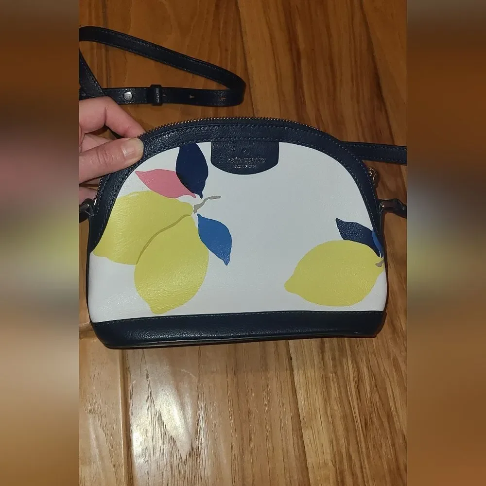 Kate Spade NY Designer Sylvia Lemon Zest Crossbody Leather Purse